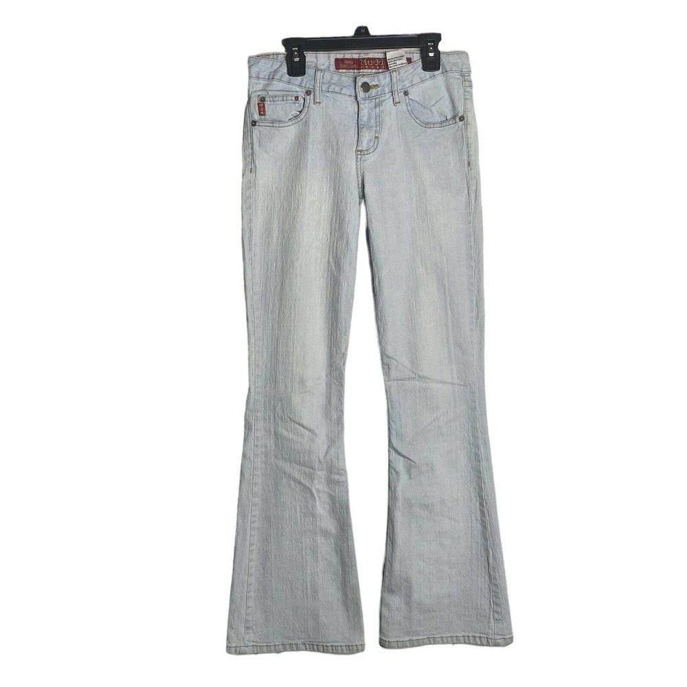 Vintage Y2K MUDD Denim Flare Jeans Light Wash Jr Women Sz 3 Stretch